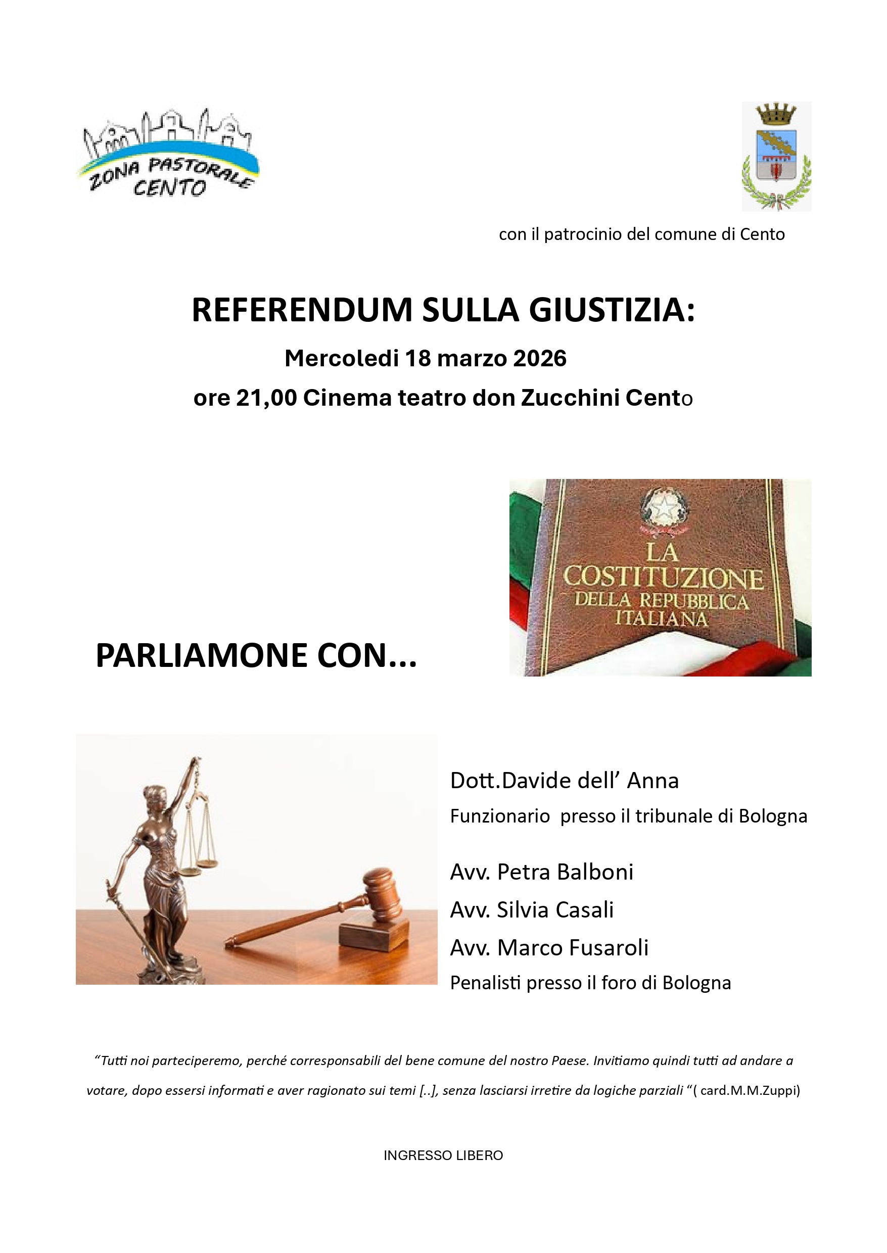 Incontro per il referendum sulla giustizia