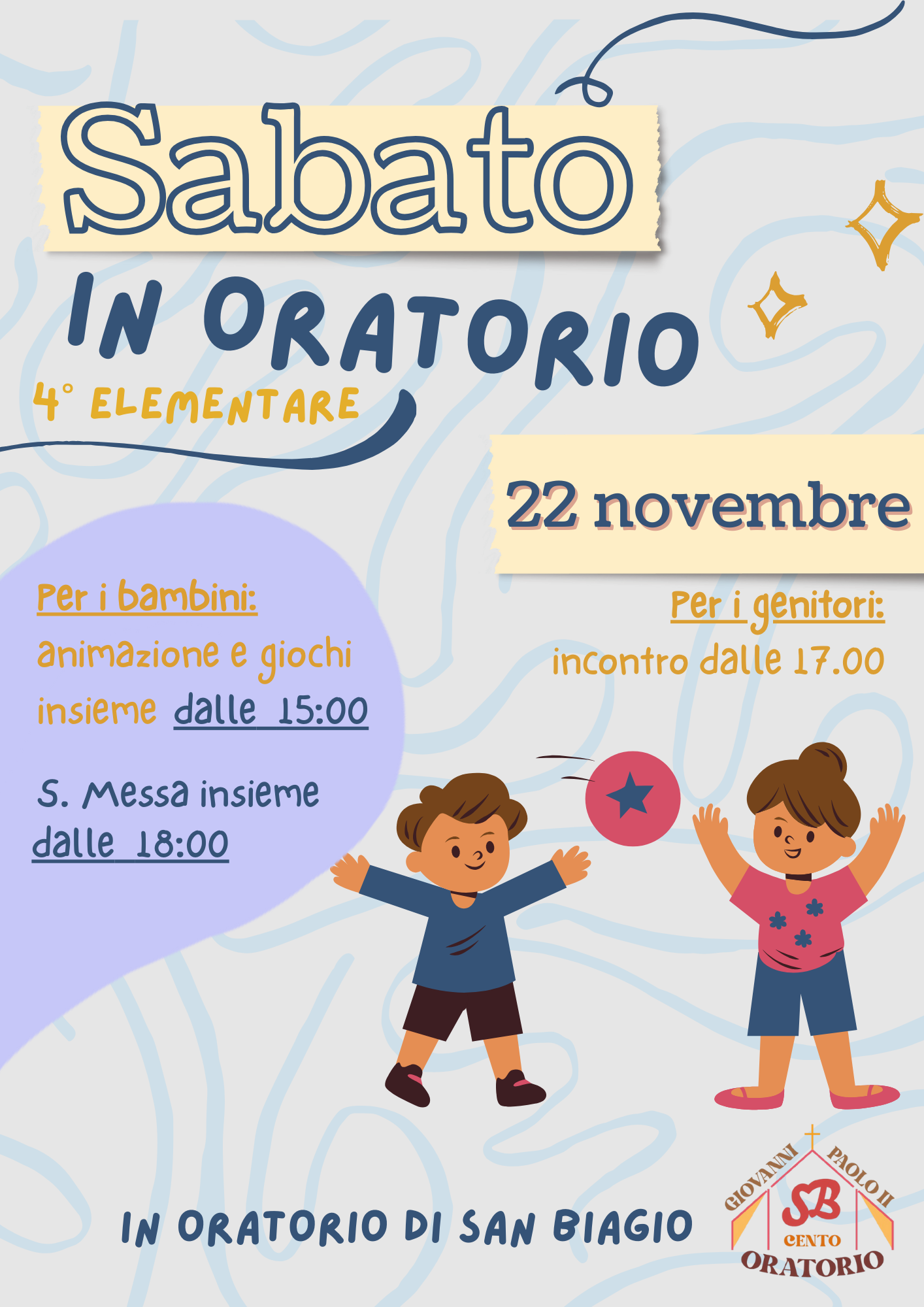 Sabato in Oratorio (4^ Elementare)
